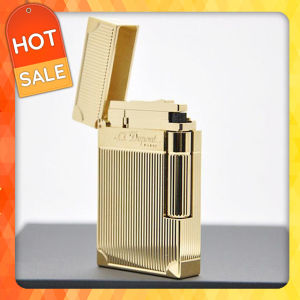 Hộp Quẹt Bật Lửa ST Dupont Kẻ Chặn 4 Góc D75V Tiếng Kêu Hay Cầm Chắc Tay sang trọng - Dùng Gas Đá Cao Cấp (KHÔNG CHỨA XĂNG GAS)