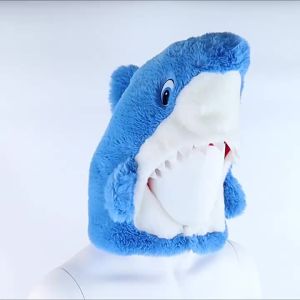 Mũ đội đầu hình cá mập hoạt hình vui nhộn dành cho các buổi tiệc khiêu vũ biểu diễn và chụp ảnh cho người nổi tiếng trên mạng