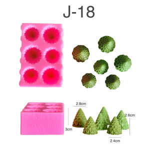 แม่พิมพ์ขนม ฮิปโป้เด้ง เด้งแม่ลูก ตัวเล็ก ตัวใหญ่ J-18 ต้นคริสมาส