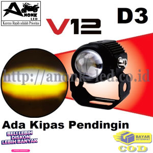 Lampu Tembak Sorot Laser Mini D2 D3 Motor Mobil 20W V12(FREE SAKLAR)