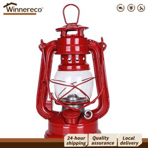 【Winnereco】 โคมไฟตั้งแคมป์ - โคมไฟโลหะเฮอริเคนที่ทนทานสำหรับการพักผ่อนกลางแจ้ง
