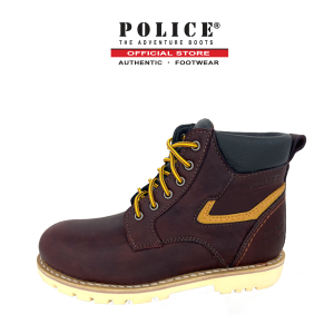 POLICE® 93111 | Mens 5.5" Premium Safety Work Boot - Steel Toe Cap Steel Plate Goodyear Welt Genuine Top Grain Leather