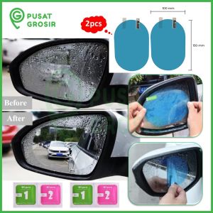 AntiFog Stiker kaca Mobil anti air embun antigores Sticker pelindung spion mirror bebas debu