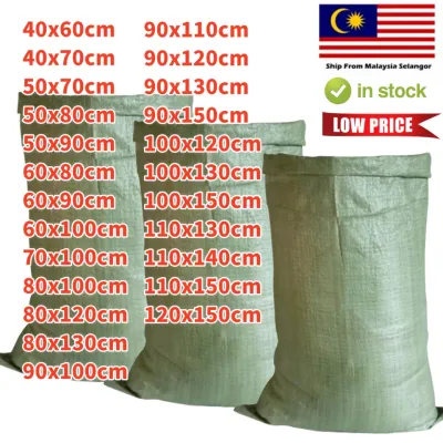UMI 1pcs Large PP Woven Guni Bag Sand Courier Storage Plastic Gunny Sack Recycle Kurier Beg Karung Guni Besar Plastik 麻袋编织袋