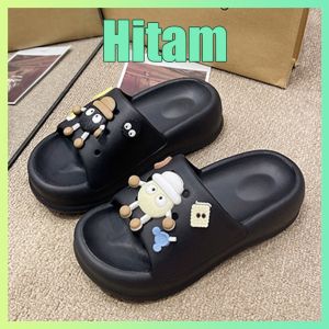 Sandal Wedges Wanita Dewasa Korea Kekinian Terbaru EVA Jibbit Sepatu Sandal Fuji Wanita Cewek Tinggi Tebal Elegan Empuk