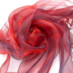 NOER 150X100cm Vải Organza Sợi len mềm Chuyển màu hai tông Vải hai màu Vải nền Xanh lam Xanh lục Vải tự làm Váy cưới