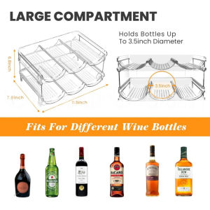 Stackable Water Bottle Organizer  / Storage Rack for Pantry Kitchen Cabinet Cupboard Countertop Organization and Storage
