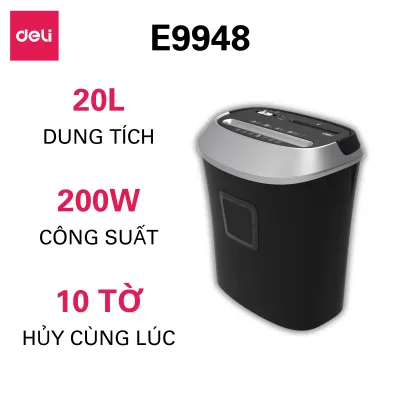 Máy Hủy Tài Liệu Cao Cấp Deli Chính Hãng Dòng E99 - Máy Băm Máy Hủy Tài Liệu Siêu Nhỏ Dung Tích Khoang Chứa Lớn Hủy Nhiều Tờ Cùng Lúc Công Suất Mạnh Mẽ Phù Hợp Cho Bảo Mật Giấy Tờ Trong Doanh Nghiệp Văn Phòng Nhà Trường