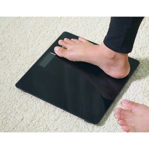 PROMOTimbangan Badan Digital 26x26 180kg  Kaca Black Hitam Scale Electronik Body Fitness