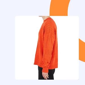 Custom  OEM Men Sweater Jacuard Pattern Crew Neck Knitwear Winter Cotton Casual Pullover Jumpers Designer Custom Sweater