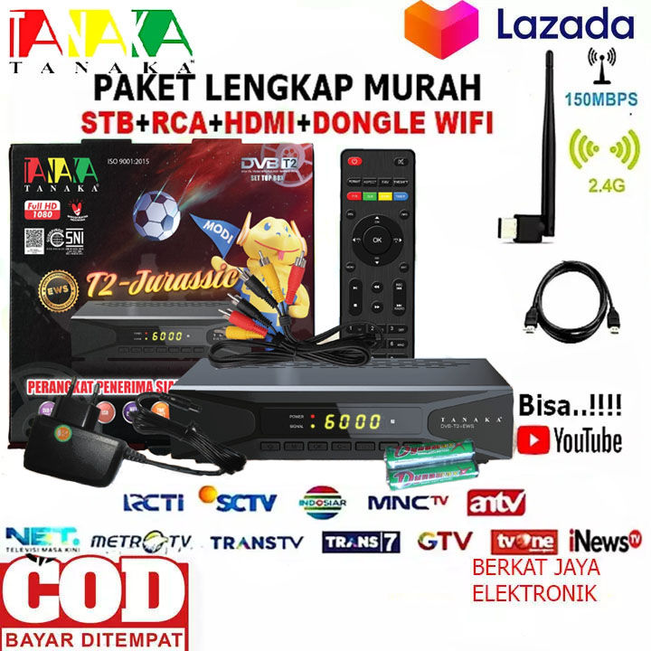 HARGA PROMO!! STB Digital DVB T2 Tanaka type T2 - Set Top Box - T2 JURASSIC/STB Digital DVB T2 Tanaka type T2 - Set Top Box - T2 JURASSIC 100% ORIGINAL