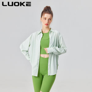 เสื้อกันแดดผ้าถัก Luoke สำหรับผู้หญิงเสื้อเสื้อโค้ทตัวนอกสำหรับชนกลุ่มน้อยเสื้อผ้าแฟชั่นฤดูร้อนแจ็คเก็ตแขนยาวบางพิเศษฝรั่งเศส