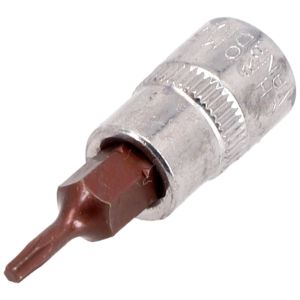 เต้ารับหัวสกรูท็อกขนาด1/4นิ้ว T8-T40ไขควงไขควง Torx ไดรฟ์ซ็อกเก็ตสำหรับใช้ในโรงงานอุปกรณ์ทำมือ