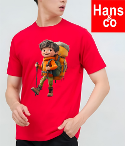 Kaos Pria Model Terkini Trending Motif 3D Bahan katun 24s Camping H0619