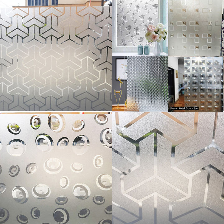 Eva Luvgreen Stiker Kaca 3D Motif Minimalis Ukuran 60x100cm Sticker