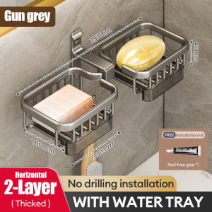 JOTO Space Aluminum Soap Holder for Bathroom Soap Holder organizer Soap Dish Bathroom Accessories and Organizers