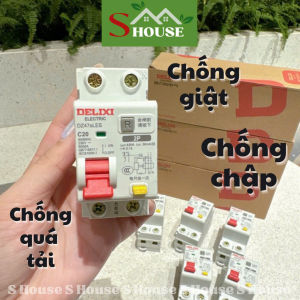 RCBO Aptomat Chống giật Chống chập và Chống quá tải Delixi hàng Chính hãng