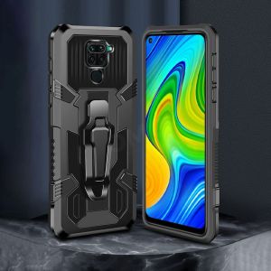 Casing Hp Untuk  Xiaomi Redmi Note 9  Hard case Robot Kick standing Cover Armor Belt Clip Terbaru