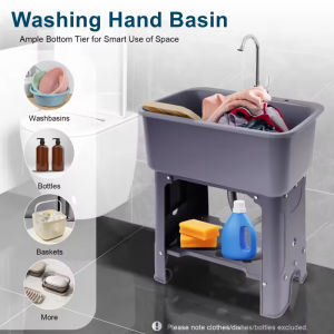 Laundry Sink Balcony Home Outdoor Laundry Table Wash Basin Plastic Wash Basin Sink