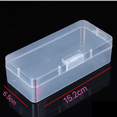 Transparent Plastic Snap-lock Storage Box Rectangular Box with Lid Thickened PP Organizer S/M/L