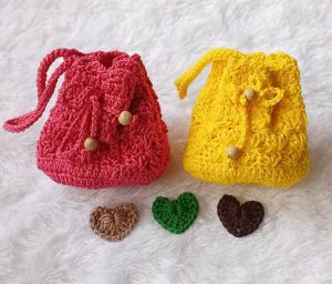 DOMPET WANITA RAJUT KOIN HANDMADE CANTIK LUCU