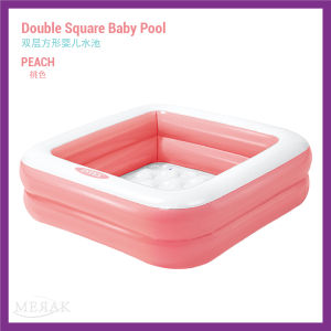 INTEX Double Square Inflatable Baby Kid Paddling Swimming Pool Toy Kolam Renang Angin Mainan Budak Bayi 双层方形充气婴儿水池 57100