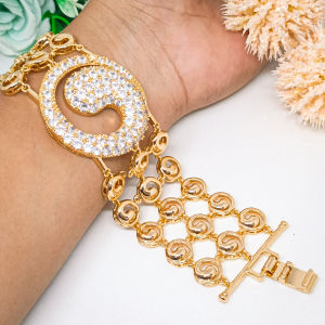Gelang tangan xuping Perhiasan Dubai Lapis Emas 24K Rosegold Fashion