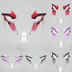 Adjustable Bloodsucker Bats Wing Hairband Gothicism Anime Character Headpiece for Role Playing Make Up Parties Gifts