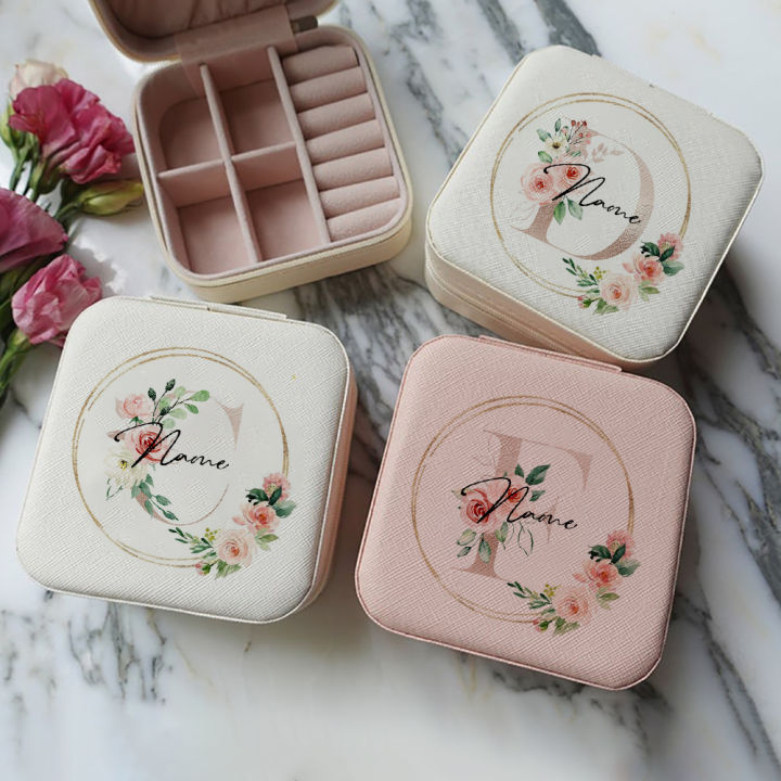 Name Boxes Personalized Gifts for Her Custom Name Jewelry Boxes with Initials ...