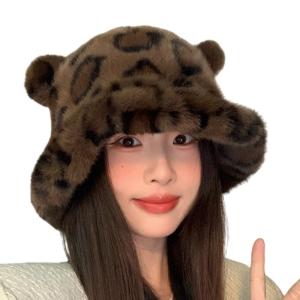 Winter Cartoon Caps with Ear for Halloween Furry Fisherman Hat Winter Headgear Accessory Outdoor Use Everyday Wear