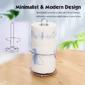 Stainless Steel Kitchen Roll Paper Towel Holder Stand Rack Storage Tissue Shelf