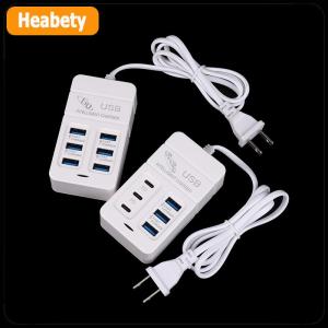【2-3 ngày giao hàng】 1 cái chúng tôi cắm 6 cổng Multiport USB sạc 35W PD TypeC điện thoại di động sạc nhanh tường sạc TypeC USB HUB Adapter