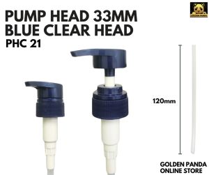 PHC 21 Pump Head 33mm Blue Clear /Pump Head 33mm /Pump Dispenser Blue/Bottle Pump Nozzle Dispenser Head 33mm/Pump Bottle
