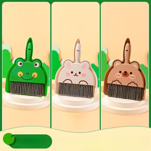 Homenhome Household Childrens Desktop Small Broom Desktop Cleaning Small Dustpan Combination Set