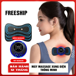 Miếng Dán Massage Xung Điện EMS Có Sạc USB Giảm Nhức Mỏi Cổ Vai Gáy Bắp Tay Lưng Hiệu Quả Thư Giãn Cơ BH 12 Tán