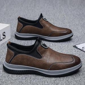 Men Shoes Slip on Man Casual Leather Shoes Breathable Loafers Fashion Non Slip Platform Sneakers for Men High Quality Zapatillas