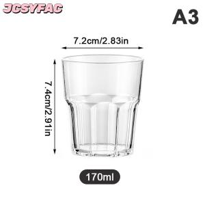 JCSYFAC Cốc uống whisky bằng acrylic không vỡ cốc bia trong suốt cốc nhựa dùng cho cà phê sữa bữa sáng ly đựng rượu mạnh dụng cụ uống nước cốc đựng nước trái cây trà