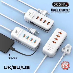 Sạc Nhanh PD 66W: Tự Ngắt Khi Đầy Hỗ Trợ Sạc 5 Thiết Bị Đồng Thời
