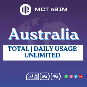 Australia eSIM 1-30Days Unlimited Data - Receive eSIM QR Code on the same day