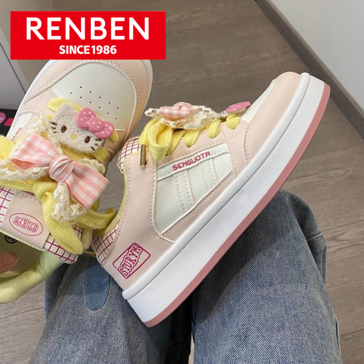 RENBEN Ugly cute bread shoes female new student casual platform