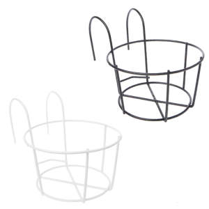 Giá đỡ sắt treo kim loại hàng rào trồng chậu hoa tròn giá lan can cho nhà trong vườn ngoài trời trong nhà trang trí sân