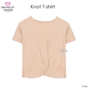 (COD) OH Fashion Chilla Kaos premium Knot wanita #1034