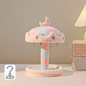 CROSSTIME Collection Pendant Carousel Display Rack Manual Rotation With Hooks Doll Storage Rack Doll Accessories 35cm Plush Doll Display Rack Anime Goods