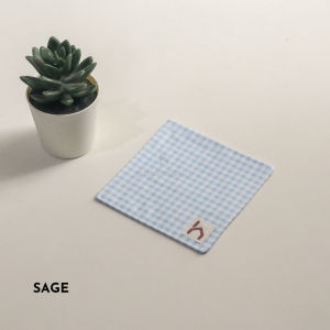 Coaster Kain/Tatakan Gelas Kain Kotak-Kotak Gingham/Alas Gelas/Property Foto Makanan dan Minuman