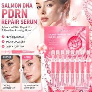 Anti-Aging Salmon DNA Serum Firm & Bright Skin Niacinamide Serum Hyaluronic Acid Sensitive Skin Formula To Improve Dull Skin Whitening Skin Care Essence 10pcs/box