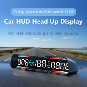 G19 GPS HUD Head Up Display Car Smart Gauge Speedometer Projector With Subtotal Mileage Compass Overspeed Alarm Electronic Accessories For All Cars