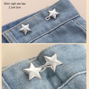 Ghim Cài Siết Eo Hình Ngôi Sao Có Thể Tháo Rời Ghim Cài Quần Cố Định Quần Mini Gọn Nhẹ Dễ Dùng