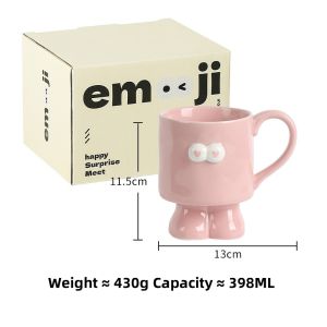 Korean Style Cute EMOJI Themed Mug 400ML Coffee Cup Gift Box Packaging