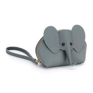 Royal Bagger Women Short Wallets Genuine Cow Leather Fashion Cute Elephant Shape Zipper Coin Purse 6289