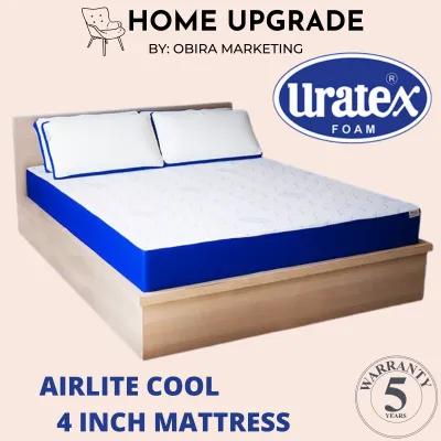 Original Uratex Airlite Cool Foam Mattress - 4 Inch Thickness (Single Double Full Double Queen)
